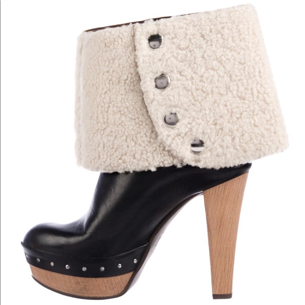 Marni black platform clogs